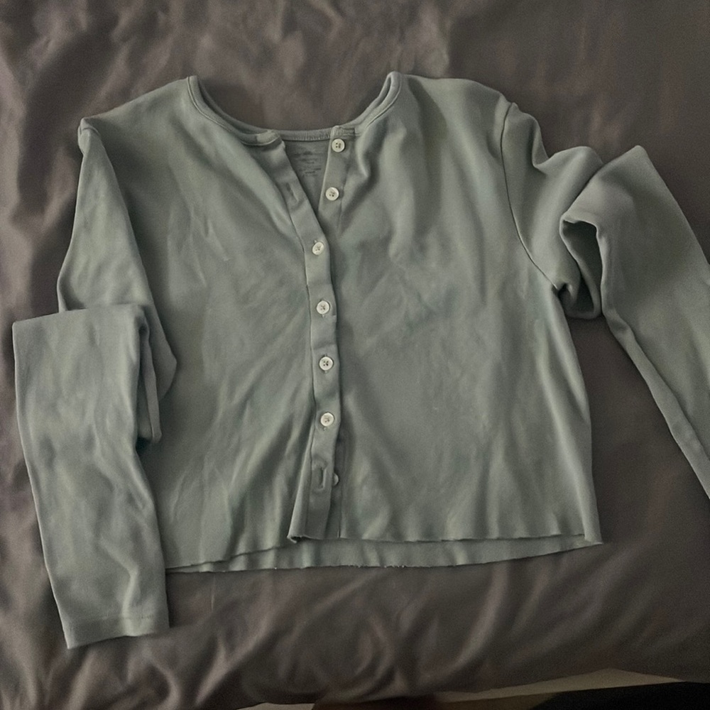 Green brandy button up long sleeve